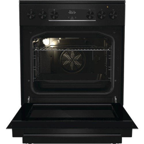 ΚΟΥΖΙΝΑ ΗΛΕΚΤΡΙΚΗ ΕΛΕΥΘΕΡΗ GORENJE GEC6C40BG (ΚΕΡΑΜΙΚΗ / 71LT / A / BLACK / ΟΘΟΝΗ / ΥΔΡΟΛΥΣΗ / ΤΗΛΕΣΚΟΠΙΚΟΣ / 4ΕΤΗ ΕΓΓΥΗΣΗ)